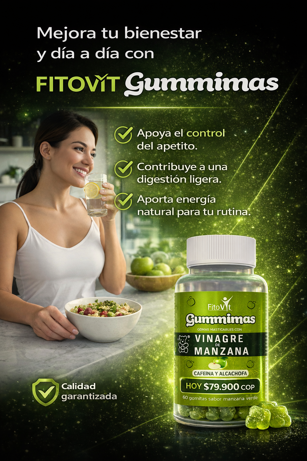 VINAGRE DE MANZANA, GOMA X60 UND